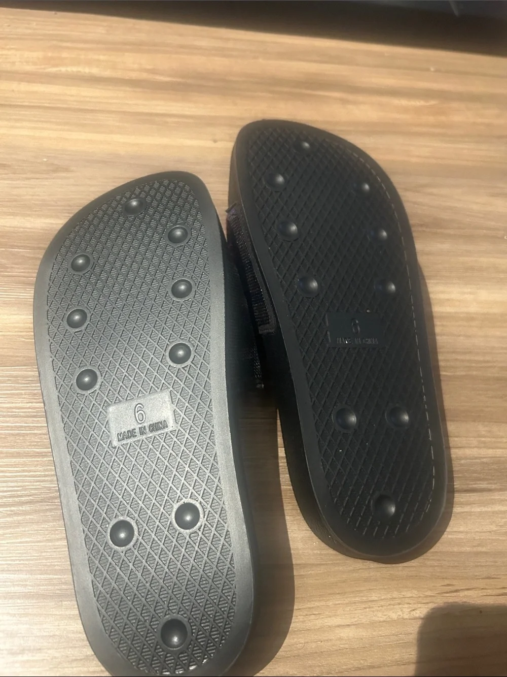Kids Black Slides with Rainbow Sequin Strap